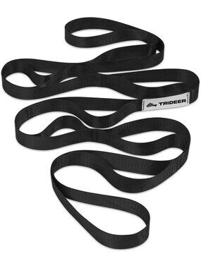 ✨Stretching Black Strap with Loops Non Elastic Yoga Physical Therapy Belt